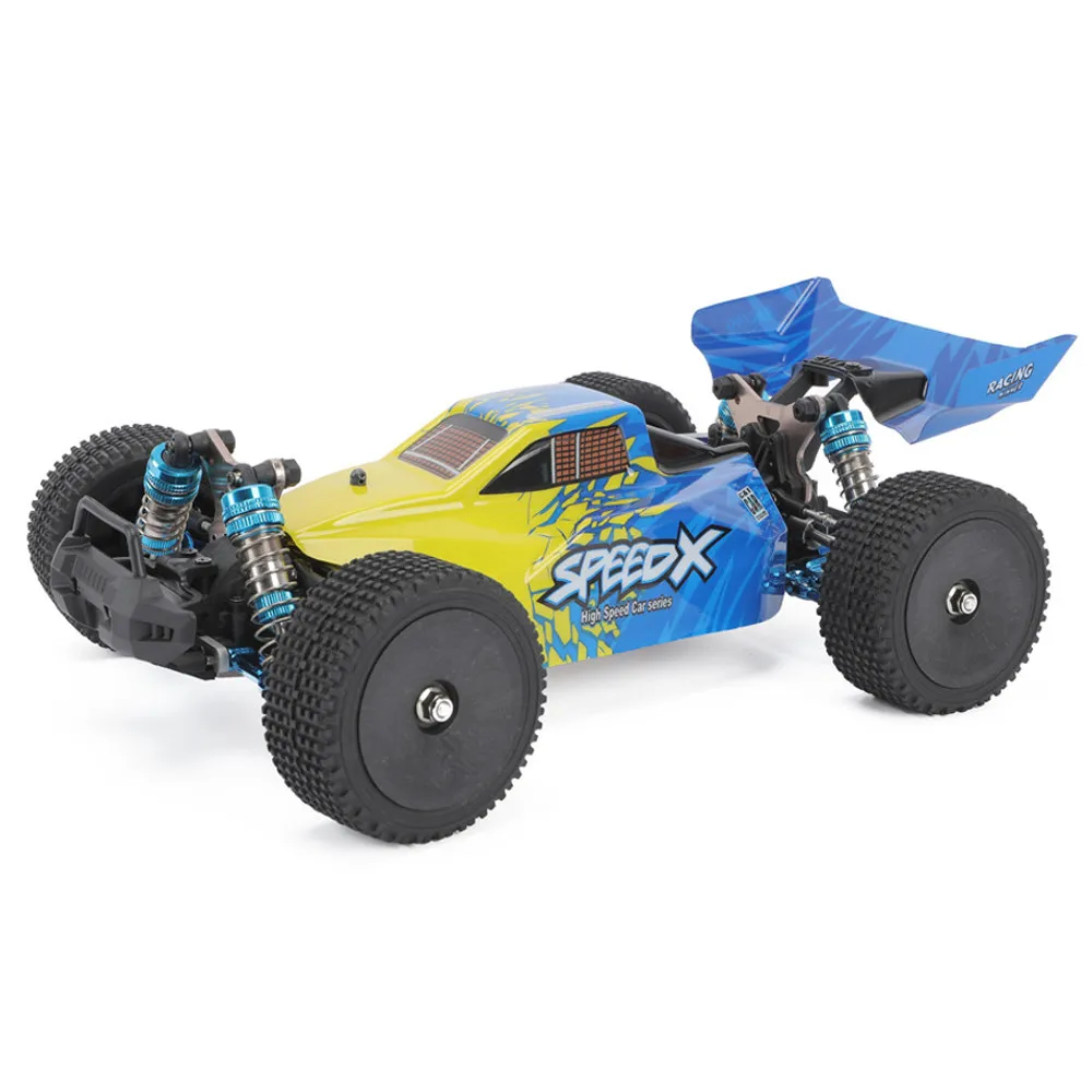 

New XLF F16 1/14 RC Car Alloy Frame 2.4Ghz 4WD Off-road Car 60km/h High Speed Racing RC Buggy Drift Truck Car Toys VS 144001, Red / blue