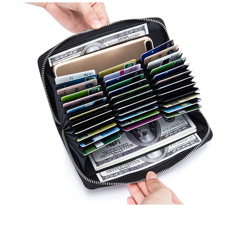

Factory Wholesale Large Capacity Unisex Card Wallet Cell Phone Change Credit Card Long RFID Wallet, Mix (as picture)