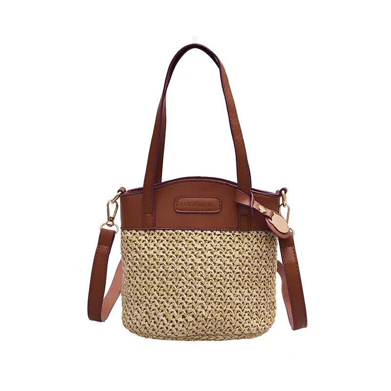 

Wholesale Summer forest straw woven bag female new handwoven vacation beach bag handbag, Customerized