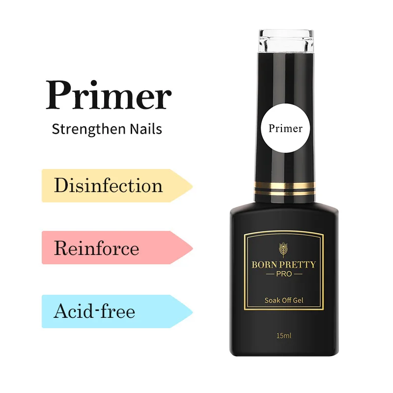 

BORN PRETTY PRO 15ML Professional Fast Dry Anti-warp Free Grinding No Hurt Nail Primer For Nail Salon
