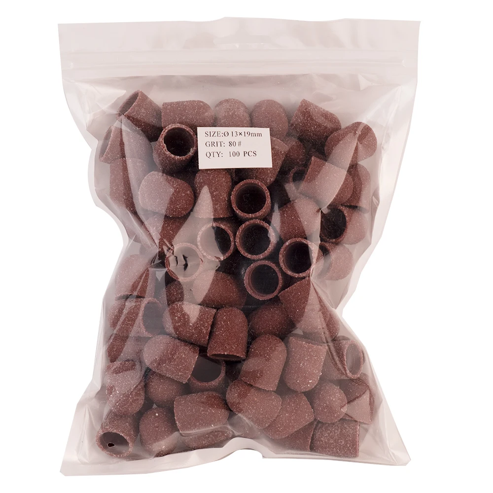 

High Quality Performance Polishing Medium Coarse Grinding Bands Block Sanding Caps Electric Nail Art Drill Nail Grinding