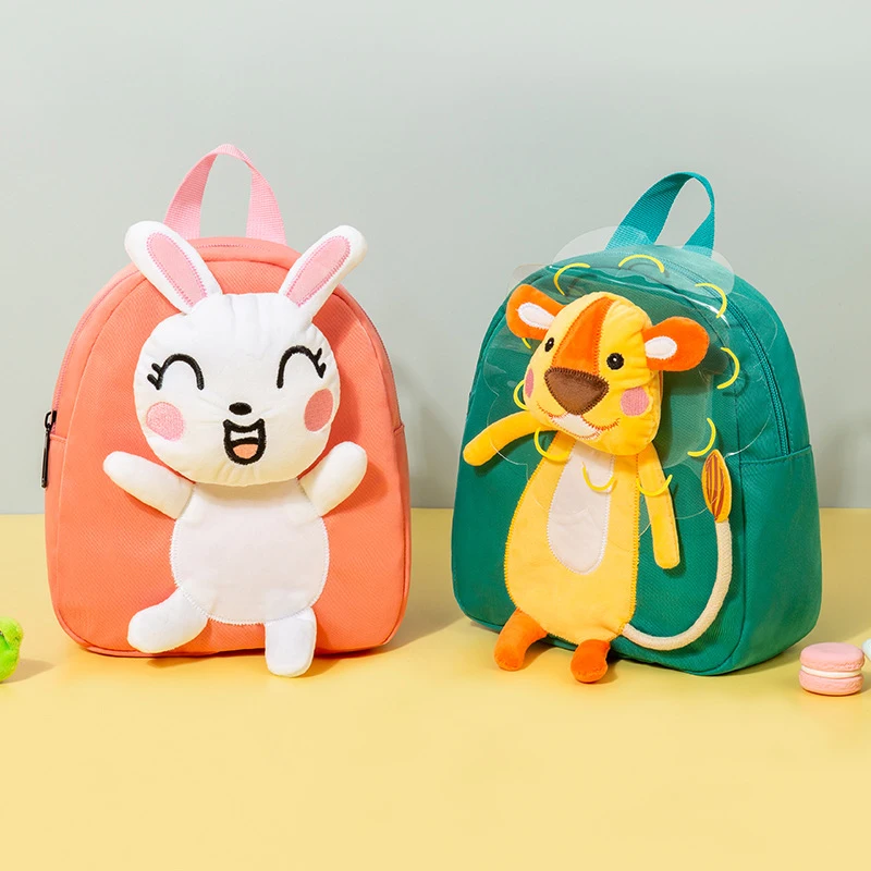 

DDP cute shoulder bag kid school backpacks nylon 3D cartoon kindergarten backpack bag school toddler bag girl, 4 colors