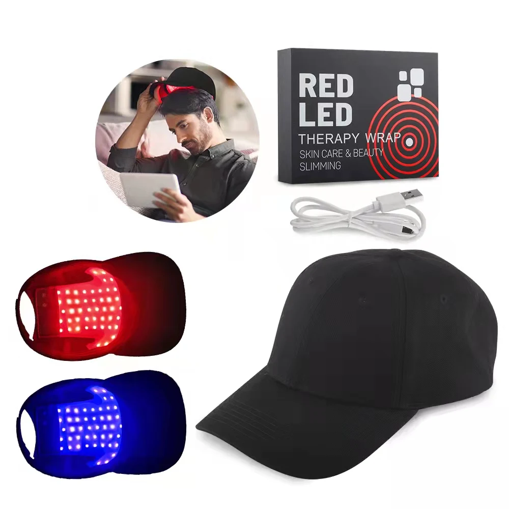 

2022 Red Lights Therapy Machine Home Use Red Blue Hat Led Full Scalp Treatment Therapy Cap For Hair Loss Laser Cap Hair Growth