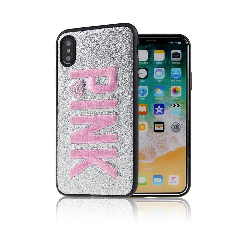 

Personalized shockproof Soft tpu Bling Glitter phone case with 3D designs luxury trunk pink phone case For iPhone 13 12 Plus Pro, 3 colors are available
