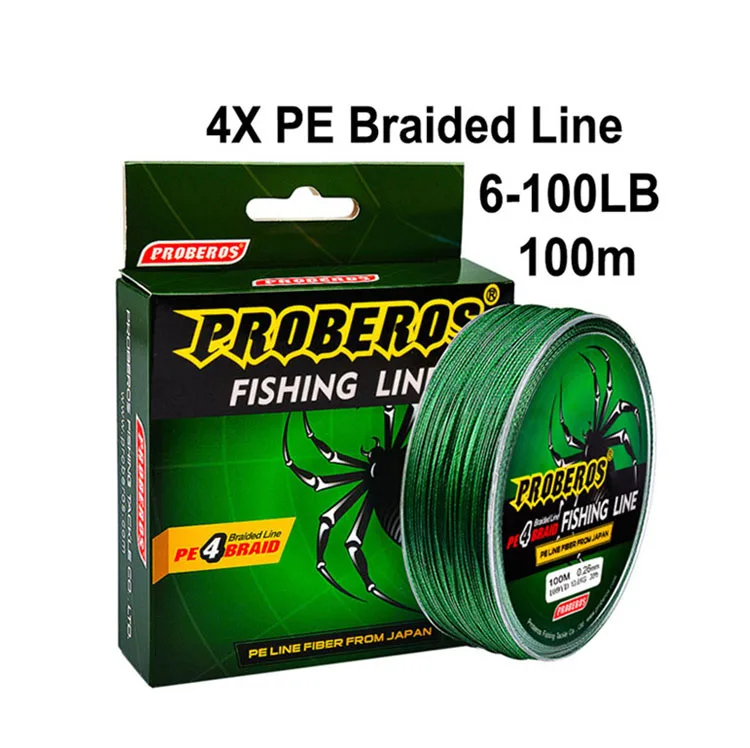 

Factory Wholesale 4X 100m 6LBS-100LBS Super Strong High Quality PE 4 Strands Braided Japan Fishing Line 6 Color Options