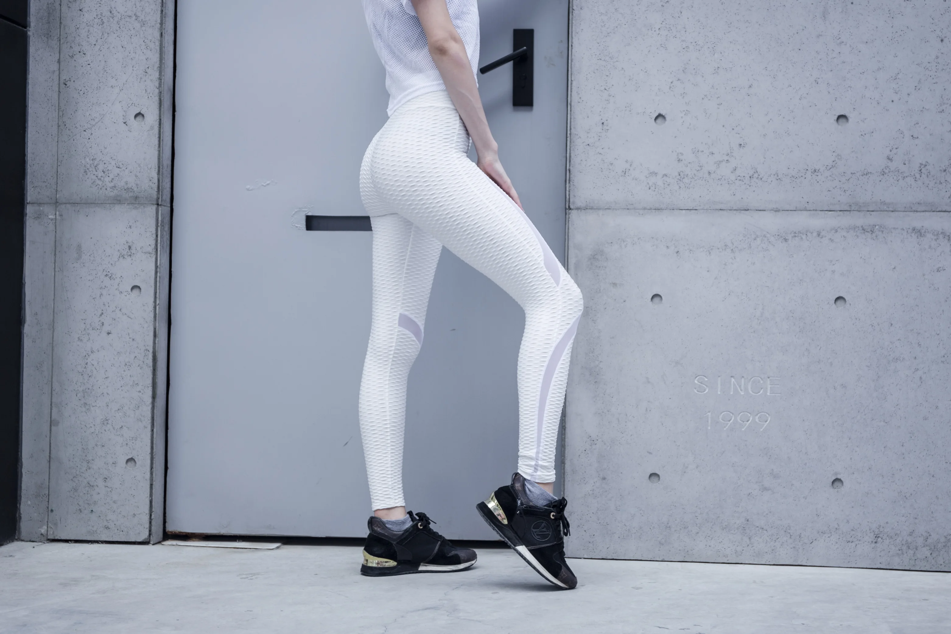 批发锻炼定制高腰黑白色紧身瑜伽女式紧身裤 - buy 打底裤女,打底裤