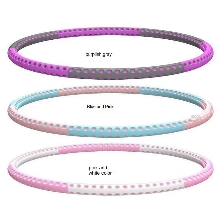 

6-8 Section  Foam Stainless Steel Weight-able Hoola Ring Hoop Gym adults Fitness Detachable Portable hoola hoops