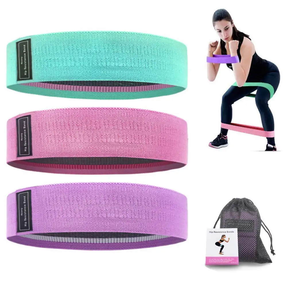 

Multi-Functional Exercise Bands Thick Wide Circle Hips Loop Bands for Women and Men, Green/pink/purple/gray