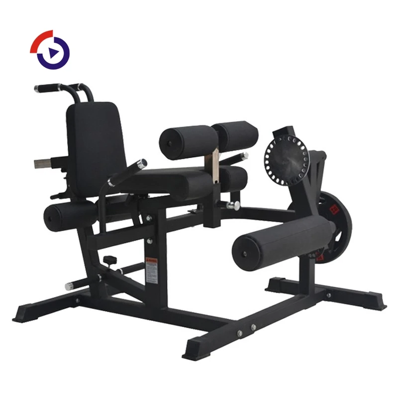 

Competitive price leg extension / curl machine plate loaded hip strength training hack squat press gym equipment, Black