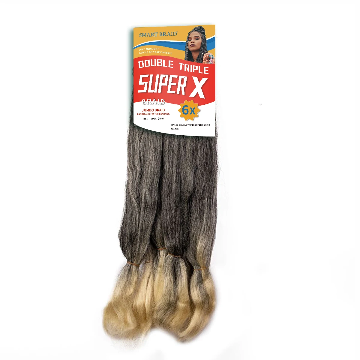 

6 X Super 400g Super x Braid Wholesale Jumbo Braid 400g Synthetic Hair Big Box Braid PP Synthetic Hair