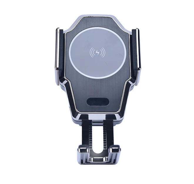 

360 rotation wireless charger automatic correction Infrared sensor mobile phone cell car magnetic bracket stand stents holders, Gun/silver (logo/color could be customized)