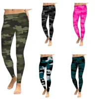 

92% polyester 8% spandex buttery soft brushed custom design your own camo print leggings for women