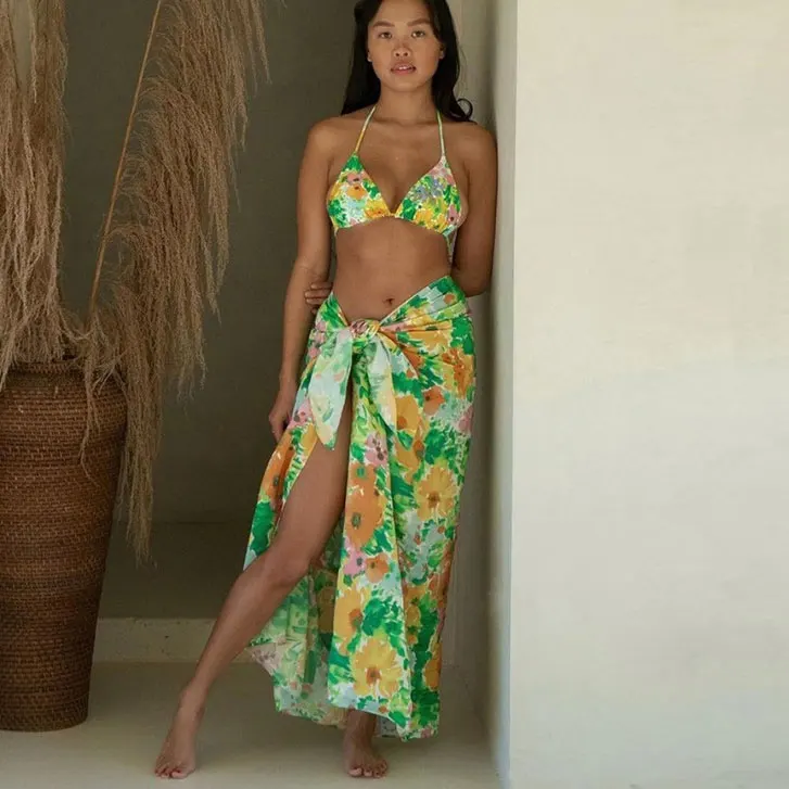 

FS4353A 2021 New summer outfits for women two piece skirt set hot sale beachwear