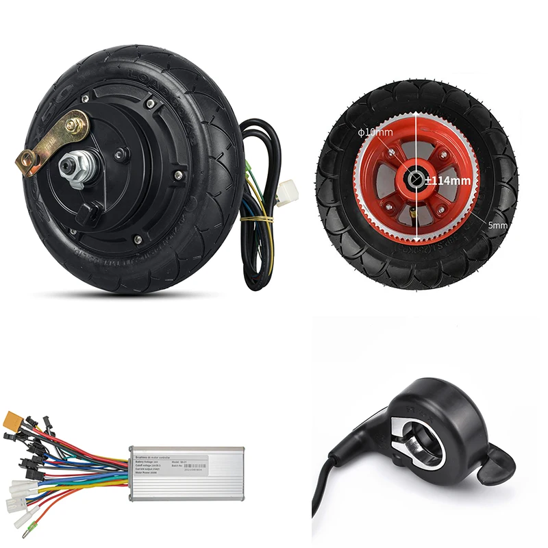 

8 inch 36V48V 500W Wheel Brushless Hub Motor Kit for Electric Scooter Conversion Set