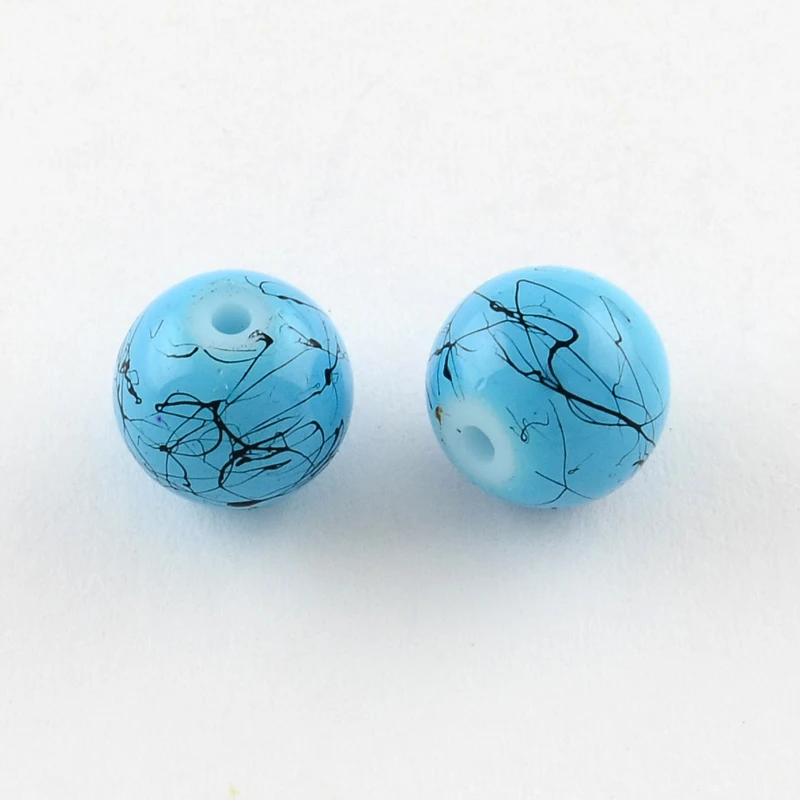 

PandaHall 6mm Round Deep Sky Blue Draw bench Glass Beads