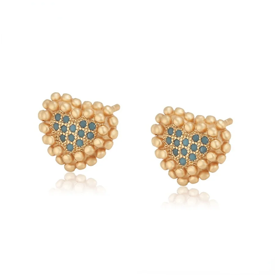 

C000013763 Xuping jewelry Elegant and exquisite retro style heart-shaped synthetic CZ women's temperament stud earrings