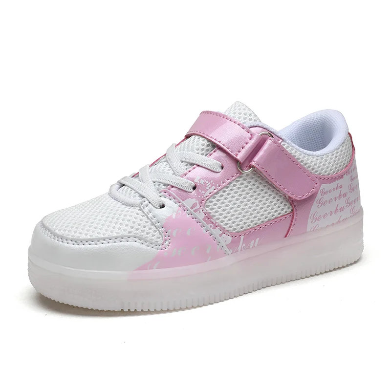 

High quality boys led light running shoes sports children casual shoes, Optional