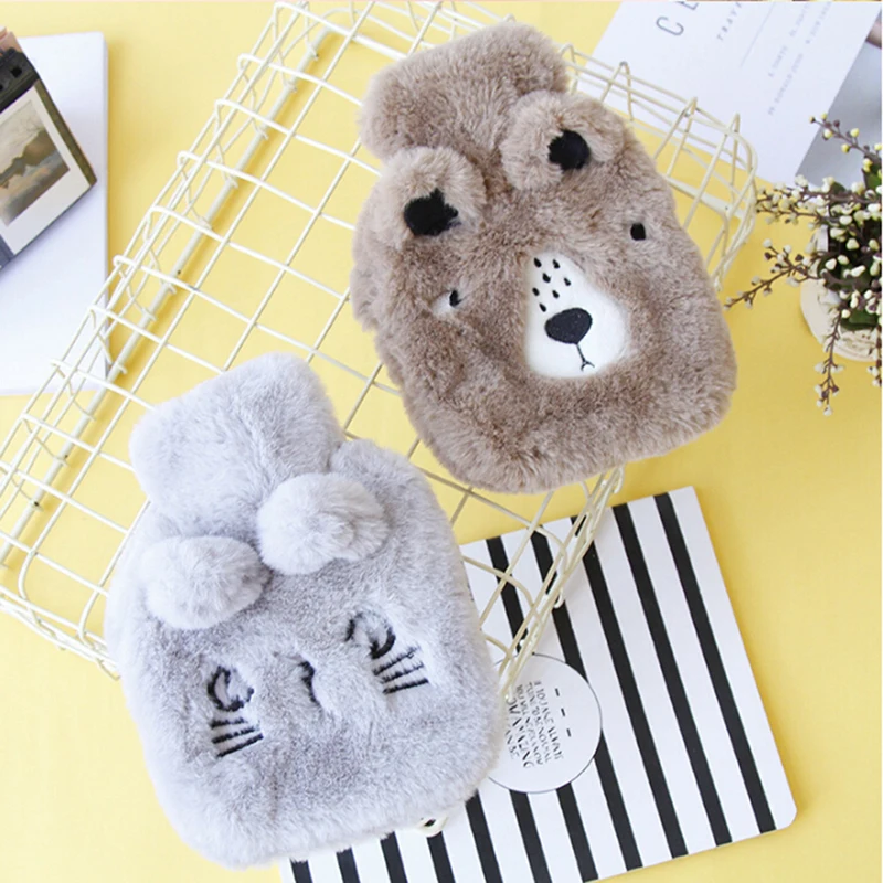

Cute Cartoon Animals Water-filling Big Hot Water Bag Plush Pocket Portable Hand Warmer Water Injection, Picture