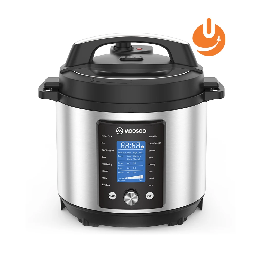 

MOOSOO Pressure Pot Max, 15-in-1 Instant Electric Pressure Cooker with Max 15PSI Pressure, 6 Quart, Perfect for Canning