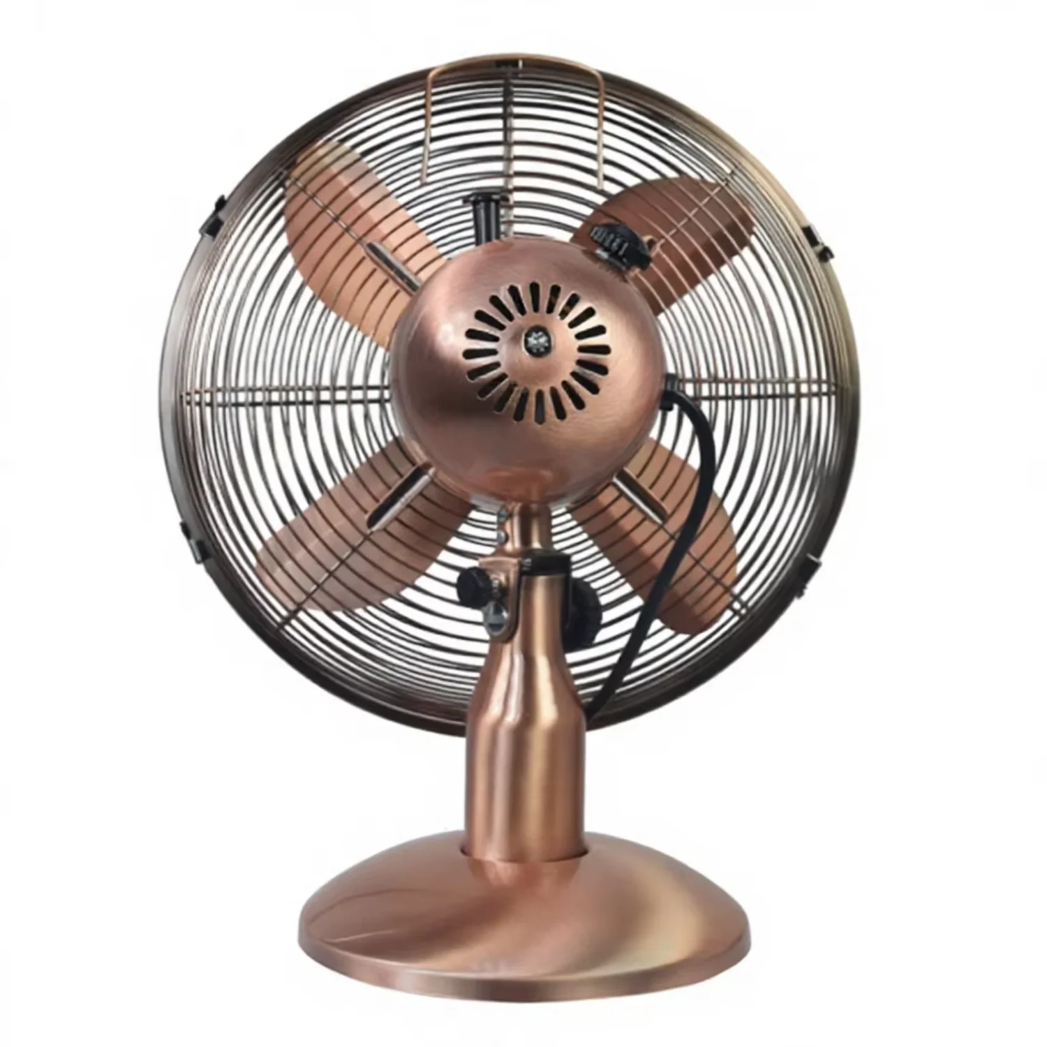 Table Fan, 10-inch, 4-Aluminum-Blade, 3-Speed, Copper - detail 4