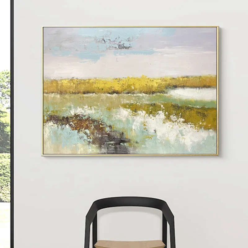 Wholesale JZ Art Modern Living Room Handmade Canvas Original Landscape Oil Painting Wall Art China