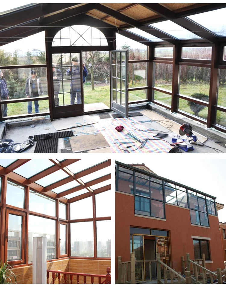Modern Four Season Prefabricated Free Standing Tempered Conservatory