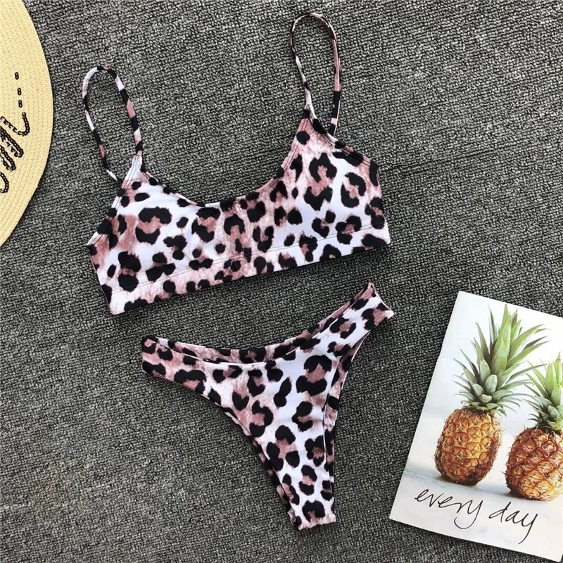 

MT 2021 New Swimwear Fabric Leopard Print Women Swimsuit Beachwear OEM Luxury Girl Custom Sexy Swimwear, 3 colors