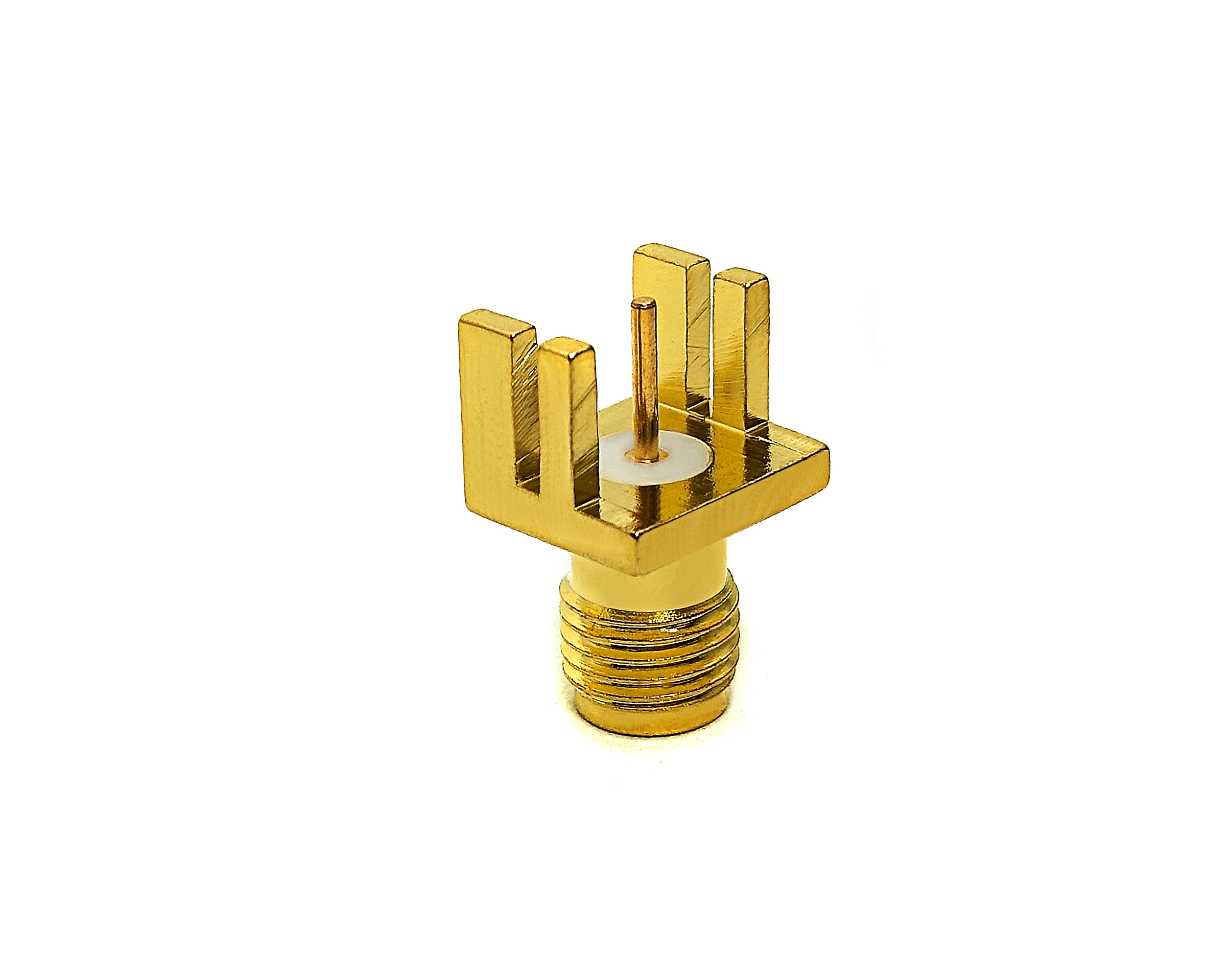 Gold plated sma female jack 4  feet pcb (8mm*9.5mm)  edge rf coaxial connector details