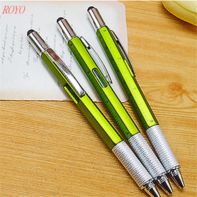 
Ruler Pen Vernier Caliper Ballpen Student Gift Tool Pen Screwdriver Spirit Level Touch Ballpoint Pen 