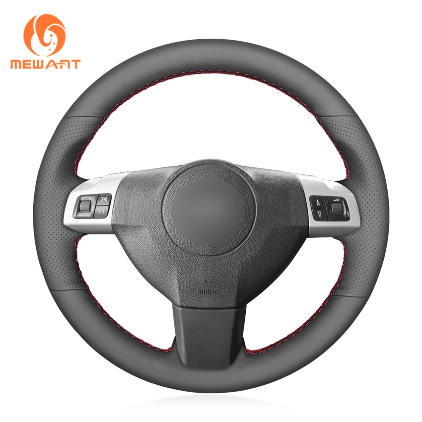 

Hand Sewing Black Artificial Leather Steering Wheel Cover for Opel Astra 2005 2006 Corsa 2009 Zaflra 2004