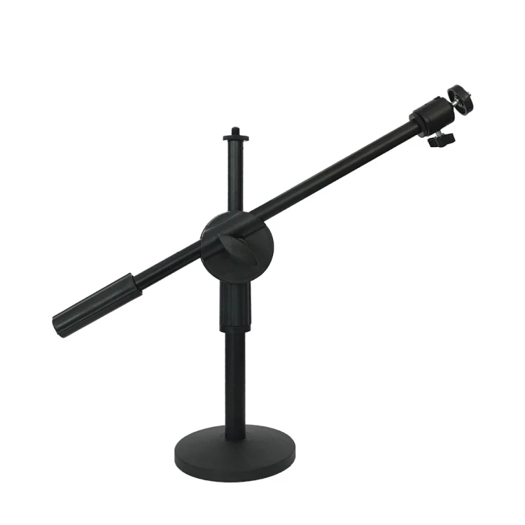 

2021 Live Broadcast Equipment 360 Degrees Rotate Photography High Angle Shelf Bracket Adjustable Mobile Phone Accessories Stand, Black