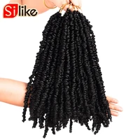 

Top Quality 18 inch 24 strands Pre Twisted Passion Twist Crochet Hair Pre-looped Fluffy Crochet Braid Hair Ombre Synthetic Braid