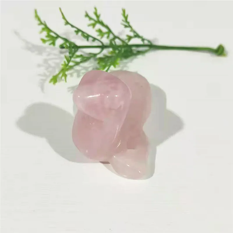 

Wholesale Hand Carved Various Materials Rose Quartz Snakes For Gift and Decoration