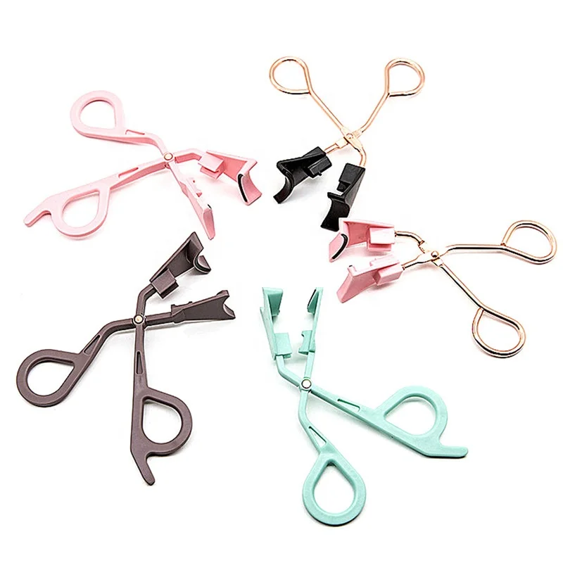 

Stainless Steel Cute Partial Bling Eyelash Curler Set, Black+rose gold/pink/green/brown/pink+rose gold