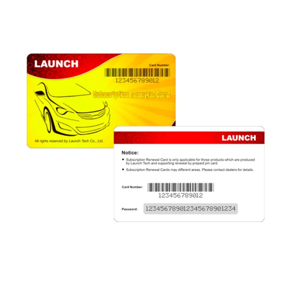 

LAUNCH Pin Card 1 Year Renewal Card For Diagun V/X-431 V/PRO3S+/Pro mini/PAD V etc