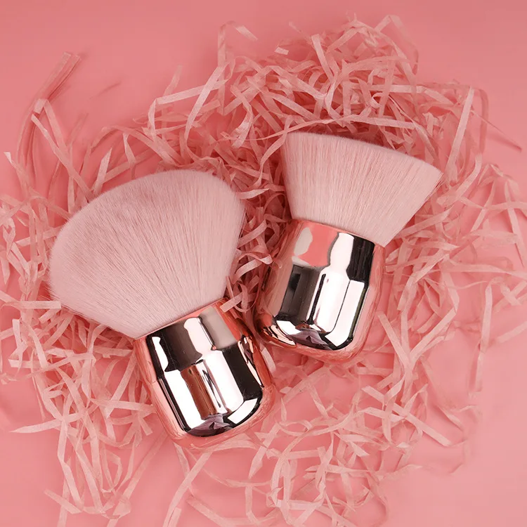 

Rose gold round body flat blush brush makeup foundation brush single powder brush