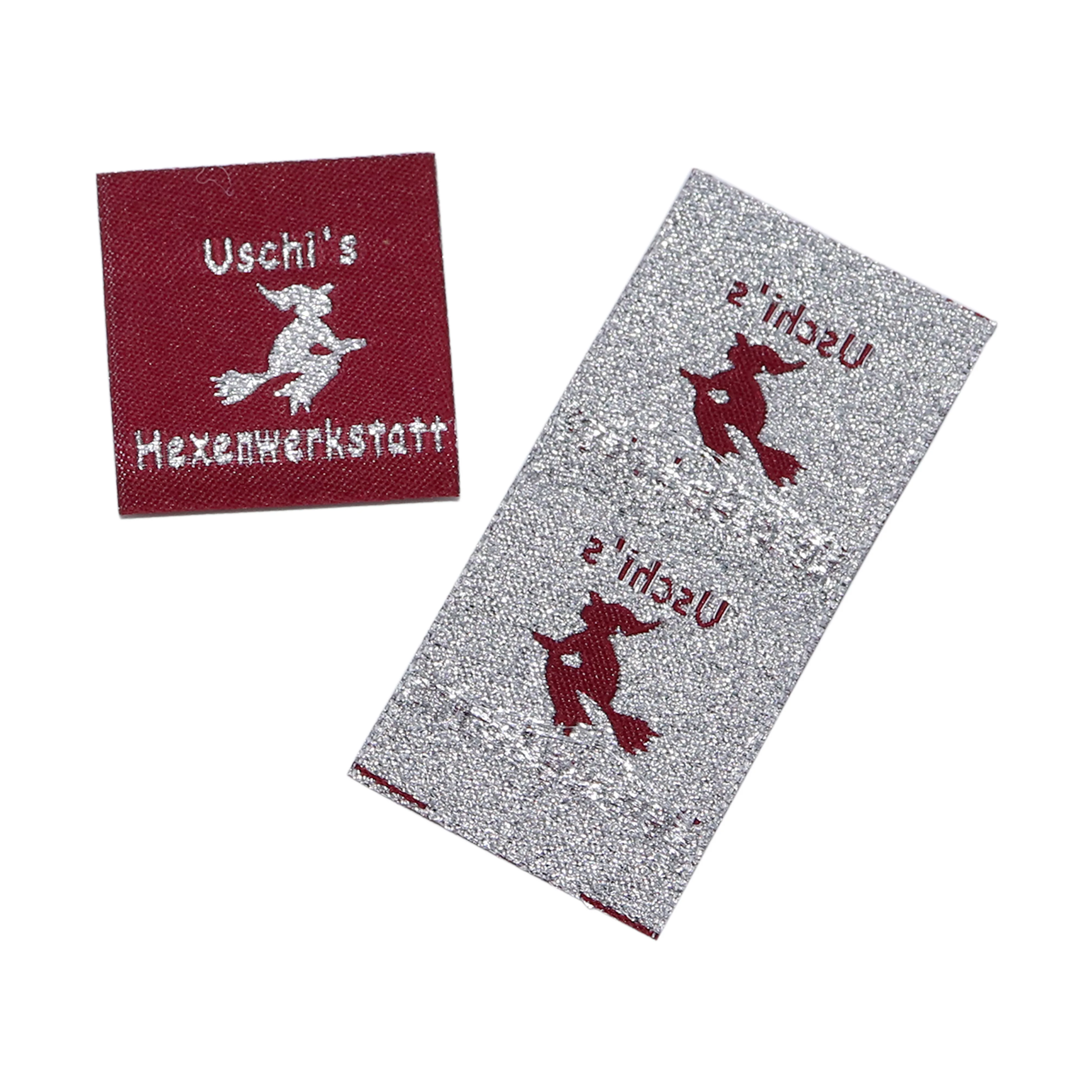

fabric label clothing label manufacturer clothing silver metallic thread private woven label, Custom