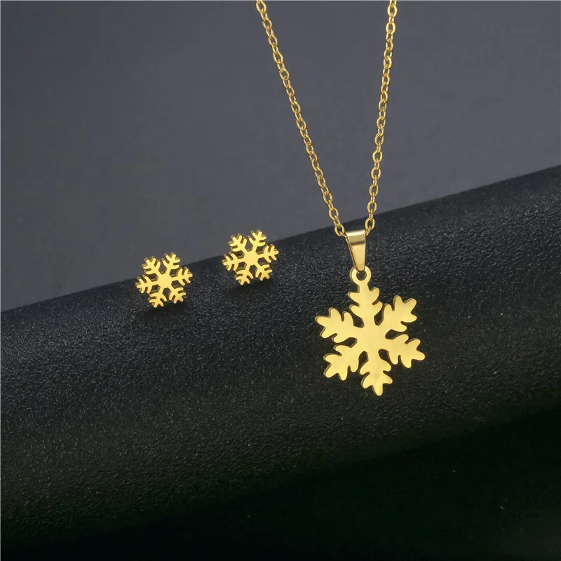 

Lovely Swan Necklace Earring Butterfly No Fade Wholesale Low Price Stainless Steel Gold Jewelry Sets For Woman