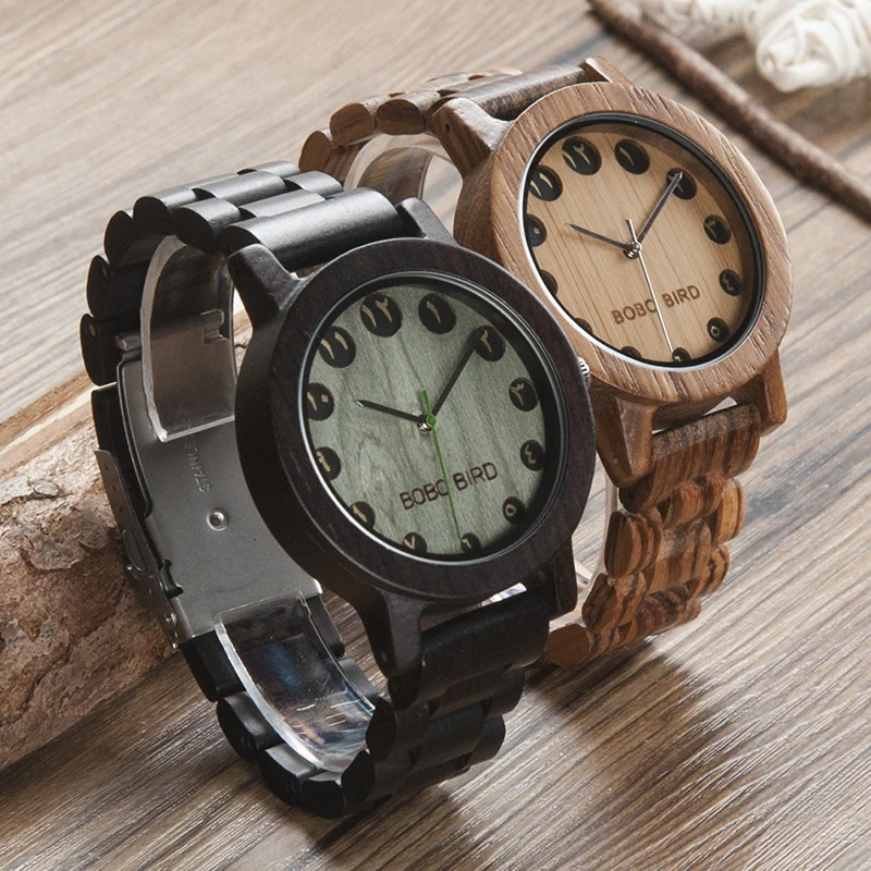 

BOBO BIRD Natural Wholesale Wood Watch for Men with Eastern Arabic Numerals Dial