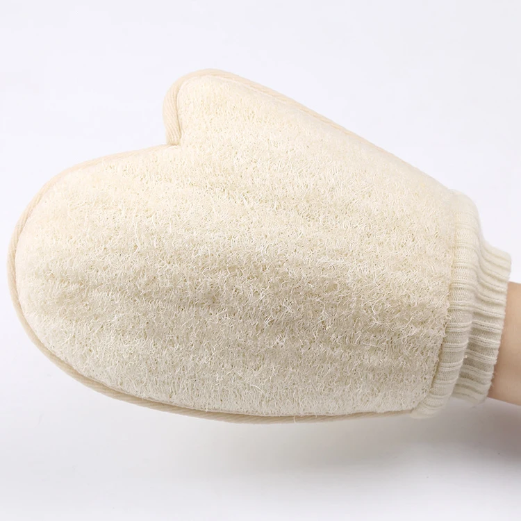 

Custom Organic Skin Moroccan Loofah Body Scrub Silk Exfoliating Glove, White