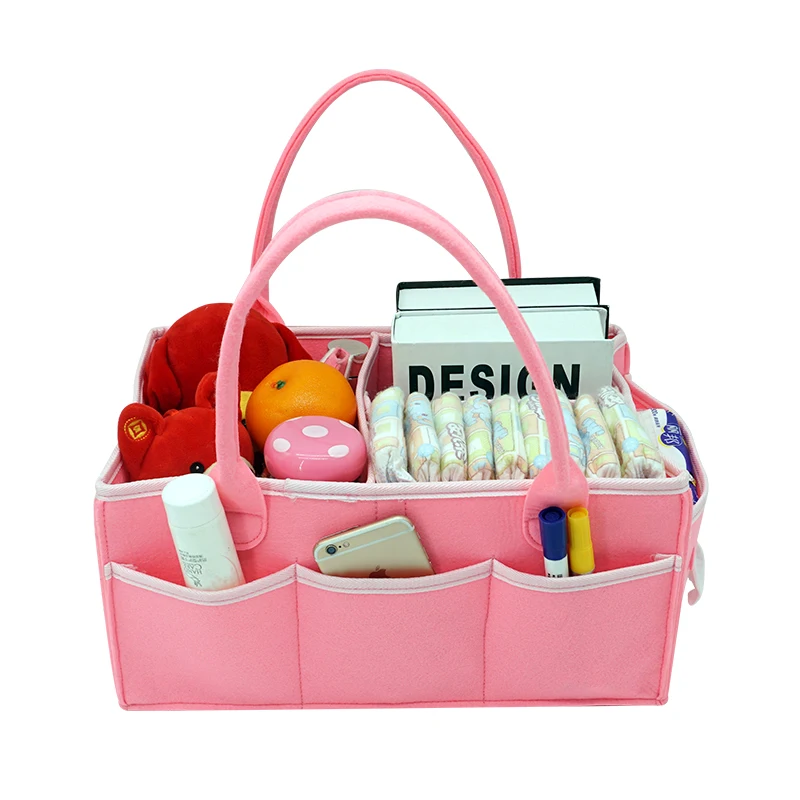 

Fashionable felt diaper caddy tote bag stroller organizer bag for mother