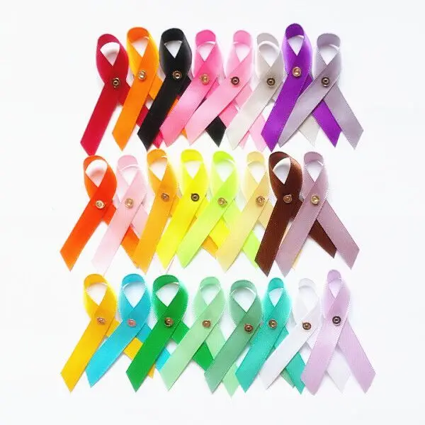 

OKAY Wholesale Ready to ship HIV Awareness Ribbon with Butterfly Pin, Many colors