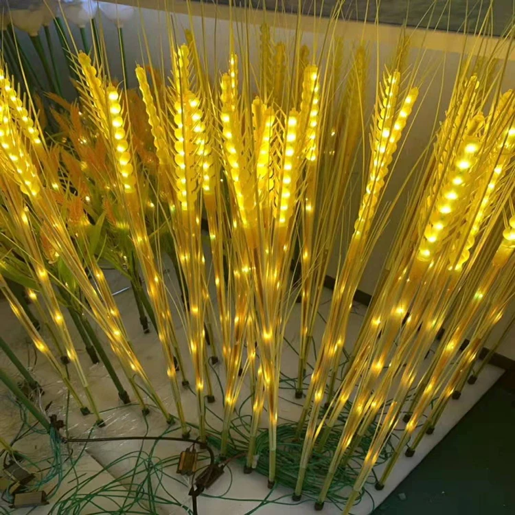 
Square landscape rose wheat ear flower sea light led outdoor waterproof wheat ear rose flower string holiday lighting 