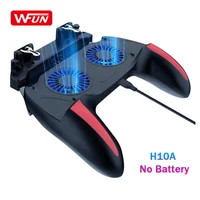 

All-in-One Mobile Game Controller Gamepad For PUBG Double Cooling Fan USB H10 Shooter Joystick Handle for Smartphone