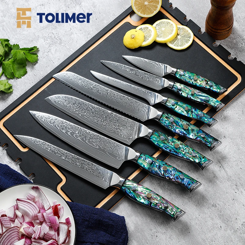 

Wholesale more size Japanese Damascus steel kitchen knives set, As picture