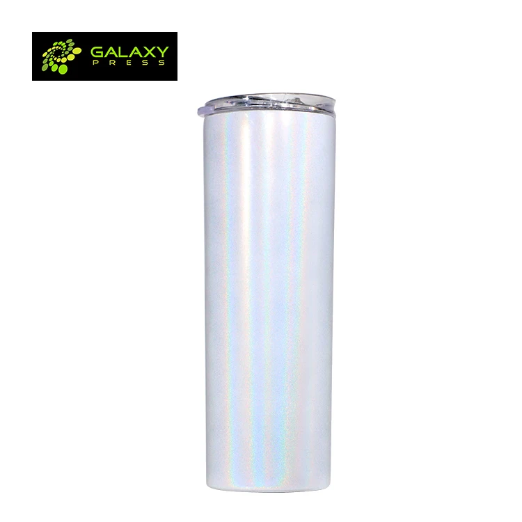 

New Coming! Sublimation Blanks20oz Stainless Steel Sparkle Bottle With Transparent Lid, White, purple, green