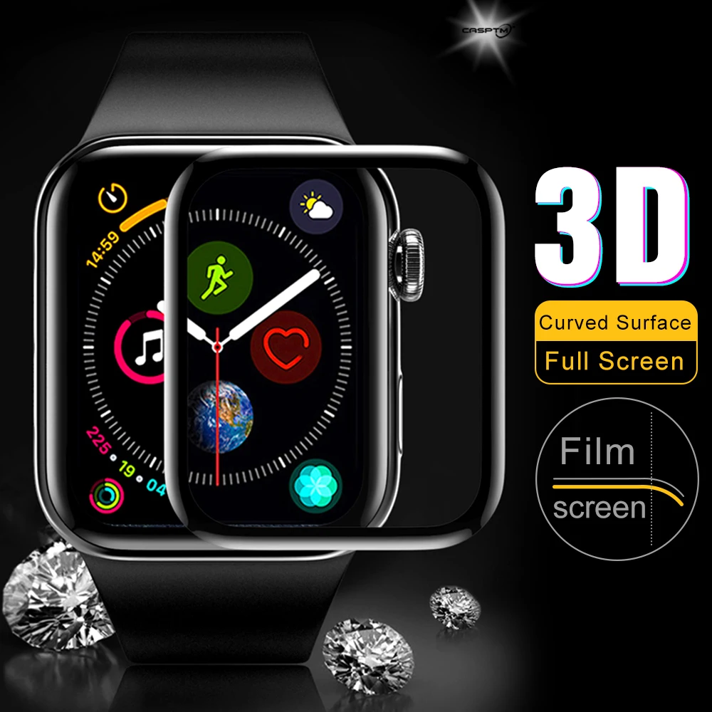 

3D Curved Edge Tempered Glass Apple Watch Film Protector Watch Screen Protector Film For iWatch 4/5/6/SE