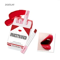 

Ibcccndn Creative Cigarette Lipstick Set 4 Colors Matte Long Lasting Waterproof Matt Lip Stick Tube Nude Red Lips Makeup