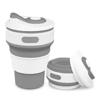 

Modern Design Economic Collapsible Silicone Water Cup Casual Grey Coffee Cup