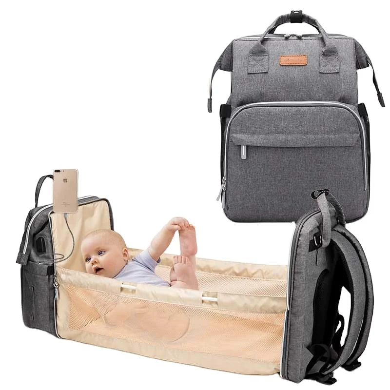 

5 in 1Travel Bassinet Foldable Baby Bed Portable Diaper Changing Station Mummy Bag Backpack Mami bag, Customized colors